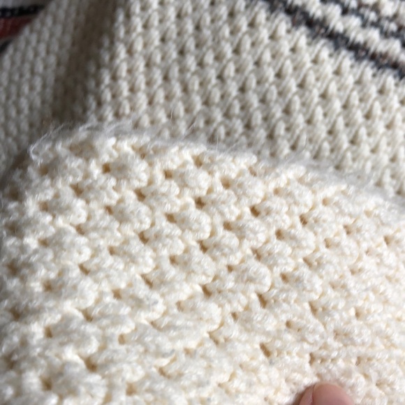 Italian knit off white v-neck sweater by Smiths - Picture 7 of 7